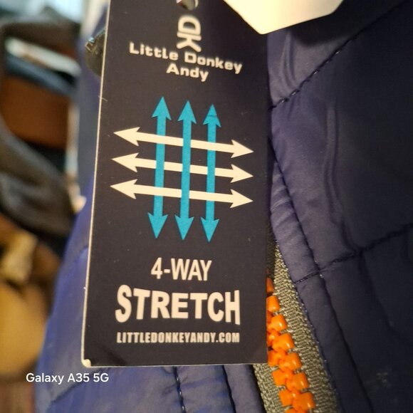 Little Donkey Andy Mens Quilted Insulated Outdoor Puffer Vest XXL Blue/Orange - Picture 11 of 11